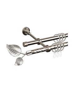 Карниз для штор АС ФОРОС Grace D16K/16Г составной + наконечники Лист большой Ас форос