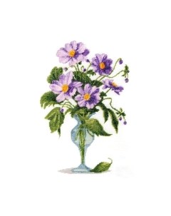 Набор для вышивания Лиловый букет / БР-018 Золотое руно