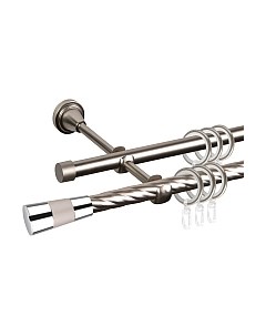 Карниз для штор АС ФОРОС Grace D16K/16Г составной + наконечники Конус хром Ас форос