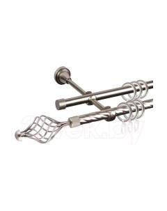 Карниз для штор АС ФОРОС Grace D25К/16Г составной + наконечники Ажур 245 Ас форос