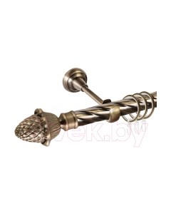 Карниз для штор АС ФОРОС Grace D16К составной + наконечники Магнолия Ас форос