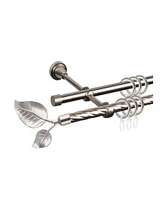 Карниз для штор АС ФОРОС Grace D16K/16Г + наконечники Лист большой Ас форос