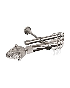 Карниз для штор АС ФОРОС Grace D25К/16Г составной + наконечники Магнолия Ас форос