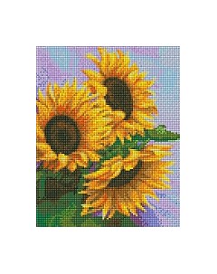 Набор алмазной вышивки Три подсолнуха / АЖ-1454 Алмазная живопись