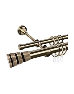 Карниз для штор АС ФОРОС Grace D25Г/16Г + наконечники Пегас черный Ас форос