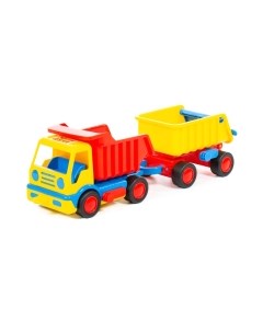 Самосвал игрушечный Полесье с прицепом Базик / 9647