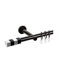 Карниз для штор АС ФОРОС Dance D19Г + наконечники Магнум хром Ас форос