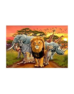 Набор алмазной вышивки Африканские звери / WD2403 Wizardi
