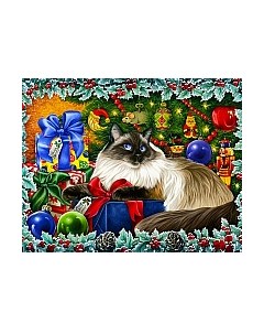 Набор алмазной вышивки Рождественские цвета / WD2422 Wizardi