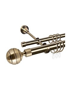 Карниз для штор АС ФОРОС Grace D25Г/16Г составной + наконечники Триест Ас форос