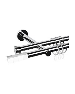 Карниз для штор АС ФОРОС Dance D19Г/19Г + наконечники Магнум белый Ас форос