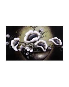 Картина Декарт Черно-белые цветы в вазе 8Л3184
