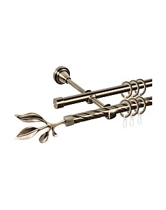 Карниз для штор АС ФОРОС Grace D16K/16Г + наконечники Баваро Ас форос