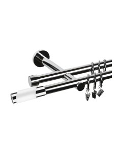 Карниз для штор АС ФОРОС Dance D19Г/19Г + наконечники Париж белый Ас форос