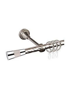 Карниз для штор АС ФОРОС Grace D16К + наконечники Конус хром Ас форос