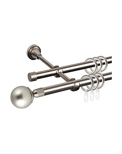 Карниз для штор АС ФОРОС Grace D16Г/16Г составной + наконечники Шар простой Ас форос