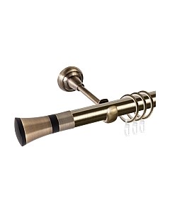 Карниз для штор АС ФОРОС Grace D25Г составной + наконечники Люксор черный Ас форос