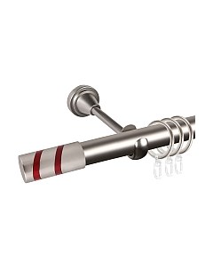 Карниз для штор АС ФОРОС Grace D25Г составной + наконечники Изольда красный Ас форос