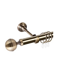 Карниз для штор АС ФОРОС Grace D25Г составной + наконечники Шар большой Ас форос