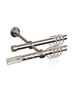 Карниз для штор АС ФОРОС Grace D16K/16Г + наконечники Цилиндр Ас форос