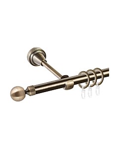 Карниз для штор АС ФОРОС Grace D16Г + заглушка Шар малый Ас форос