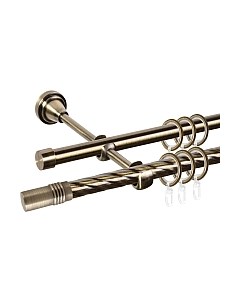 Карниз для штор АС ФОРОС Grace D16K/16Г + наконечники Цилиндр Ас форос