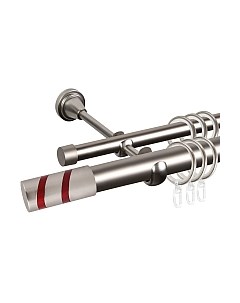 Карниз для штор АС ФОРОС Grace D25Г/16Г составной + наконечники Изольда красный Ас форос