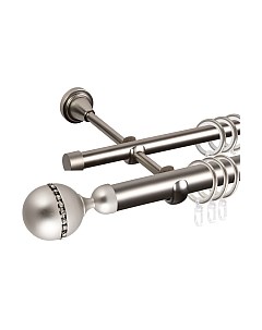 Карниз для штор АС ФОРОС Grace D25Г/16Г составной + наконечники Кортеза Ас форос