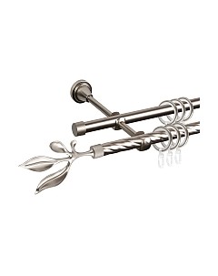 Карниз для штор АС ФОРОС Grace D16K/16Г + наконечники Баваро Ас форос