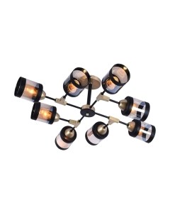 Потолочный светильник Mirastyle MH-2266/8 GD+BK