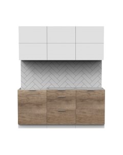 Кухонный гарнитур Интермебель Микс Топ-34 1.8м без столешницы