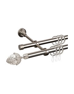 Карниз для штор АС ФОРОС Grace D16Г/16Г составной + наконечники Шишка Ас форос
