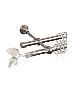 Карниз для штор АС ФОРОС Grace D16K/16Г + наконечники Лист ветка Ас форос