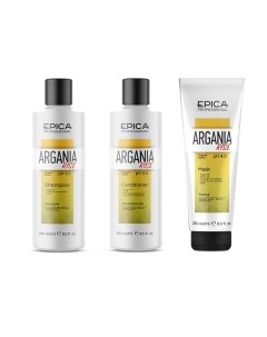 Набор косметики для волос Epica Professional Argania Rise Organic Шампунь+Кондиционер+Маска