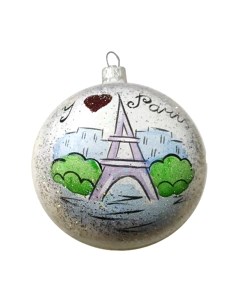 Шар новогодний Декарт Париж Эйфелева башня 8Ш0009