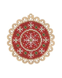 Набор для вышивания Новогодний красный шар / О-033М М.п.студия