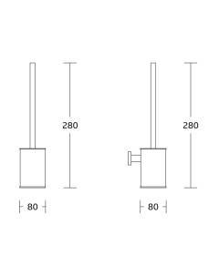 Ершик для унитаза Gross Aqua Space Matt Black GA18250MB Gross aqua