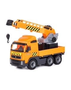 Кран игрушечный Полесье Volvo с поворотной платформой / 58317