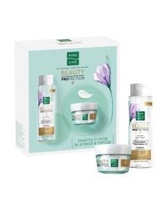 Набор косметики для лица Чистая Линия Beauty Protection 2023 Крем-флюид 45мл+Тонер 190мл Чистая линия