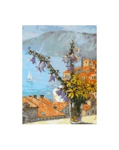 Картина по номерам БЕЛОСНЕЖКА Букет с колокольчиками / 059-AS Белоснежка