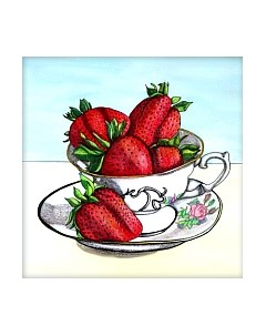 Набор алмазной вышивки Горсть клубники / АЖ-1439 Алмазная живопись