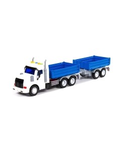 Трейлер игрушечный Полесье Профи Бортовой с прицепом со светом и звуком / 92564