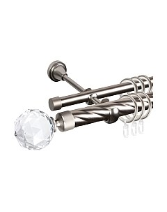 Карниз для штор АС ФОРОС Grace D25К/16Г составной + наконечники Кристалл Ас форос