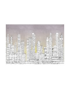 Фотообои листовые Vimala Рисованный город