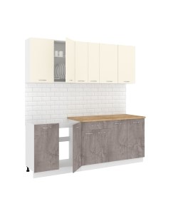 Кухонный гарнитур Кортекс-мебель Корнелия Лира-лайт 2.1м