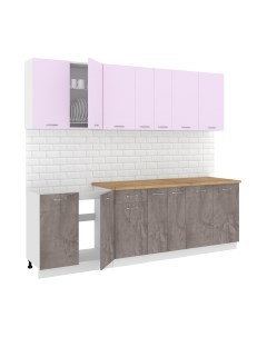 Кухонный гарнитур Кортекс-мебель Корнелия Лира-лайт 2.5м