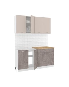 Кухонный гарнитур Кортекс-мебель Корнелия Лира-лайт 1.6м