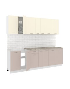 Кухонный гарнитур Кортекс-мебель Корнелия Лира-лайт 2.5м