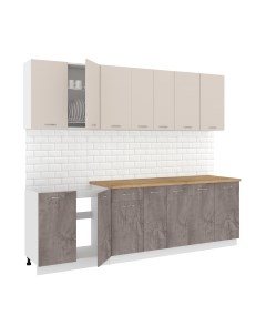 Кухонный гарнитур Кортекс-мебель Корнелия Лира-лайт 2.6м