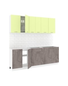 Кухонный гарнитур Кортекс-мебель Корнелия Лира-лайт 2.2м без столешницы